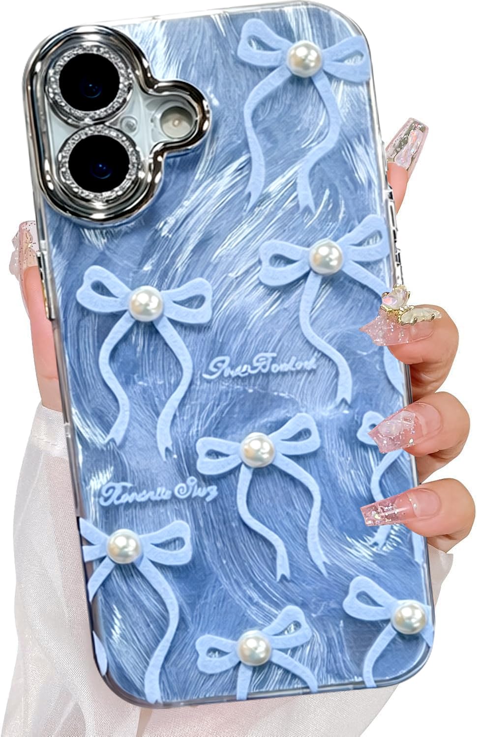 VONZEE Compatible with iPhone 17 6.3'' Case Luxury Girly Cute 3D